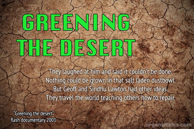 greening the desert inscripton, geoff lawton
