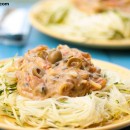 Raw food recipe: Zucchini Spaghetti with Mediterranean Sauce