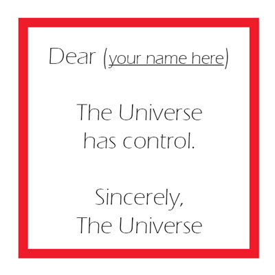 the universe has control