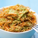 Carrot Noodles with Green Pea Sauce